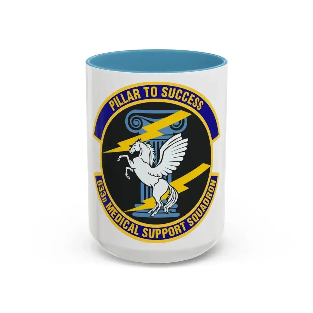 633d Medical Support Squadron (U.S. Air Force) Accent Coffee Mug 15oz Light Blue - Go Mug Yourself