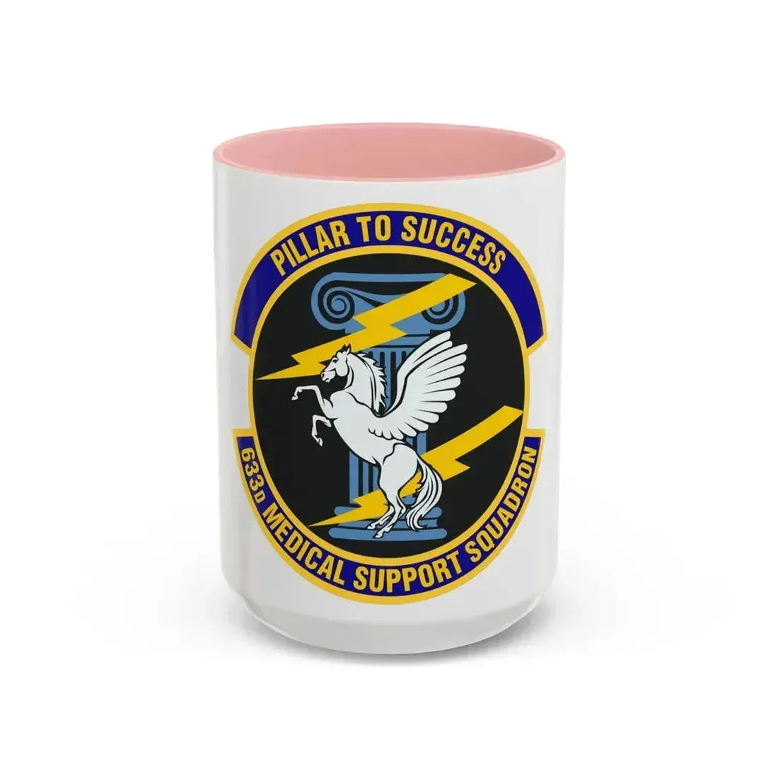 633d Medical Support Squadron (U.S. Air Force) Accent Coffee Mug 15oz Pink - Go Mug Yourself