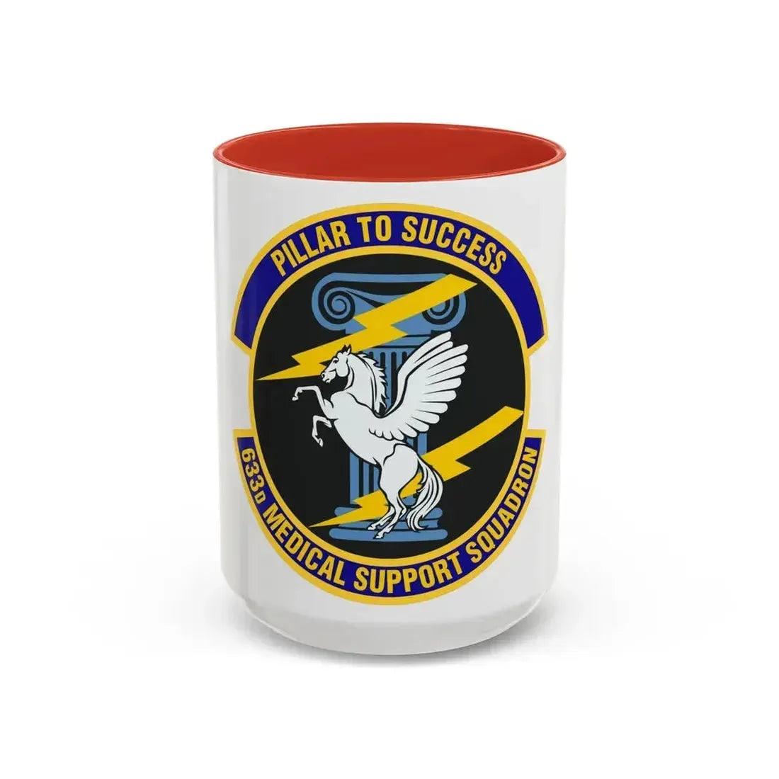 633d Medical Support Squadron (U.S. Air Force) Accent Coffee Mug 15oz Red - Go Mug Yourself