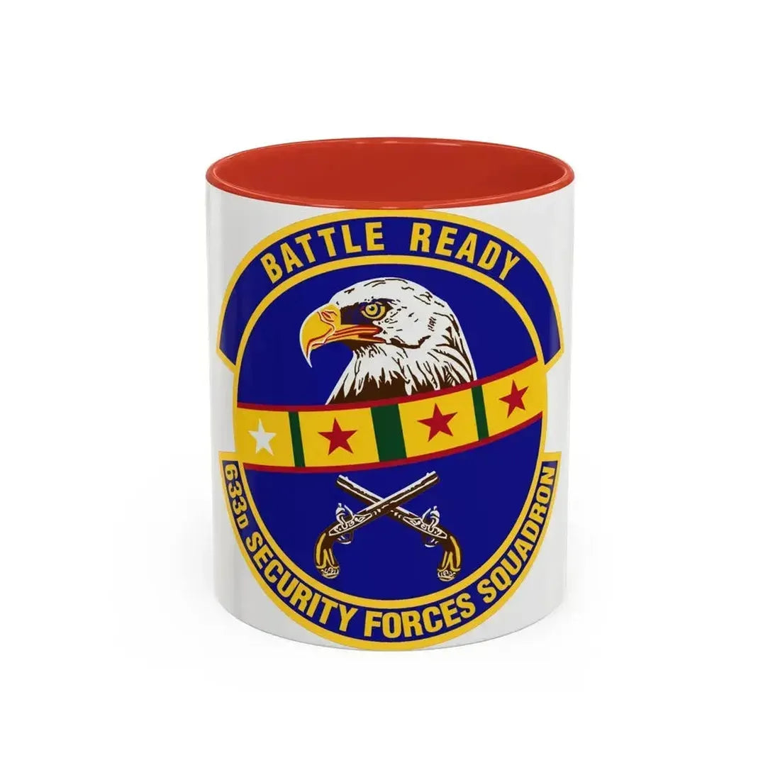 633d Security Forces Squadron (U.S. Air Force) Accent Coffee Mug 11oz Red - Go Mug Yourself