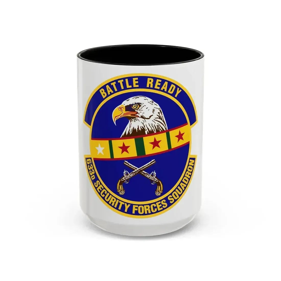 633d Security Forces Squadron (U.S. Air Force) Accent Coffee Mug 15oz Black - Go Mug Yourself