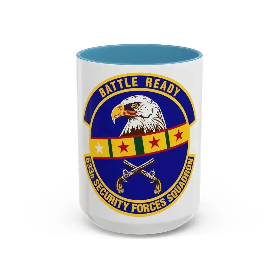 633d Security Forces Squadron (U.S. Air Force) Accent Coffee Mug 15oz Light Blue - Go Mug Yourself