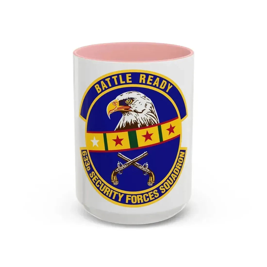 633d Security Forces Squadron (U.S. Air Force) Accent Coffee Mug 15oz Pink - Go Mug Yourself