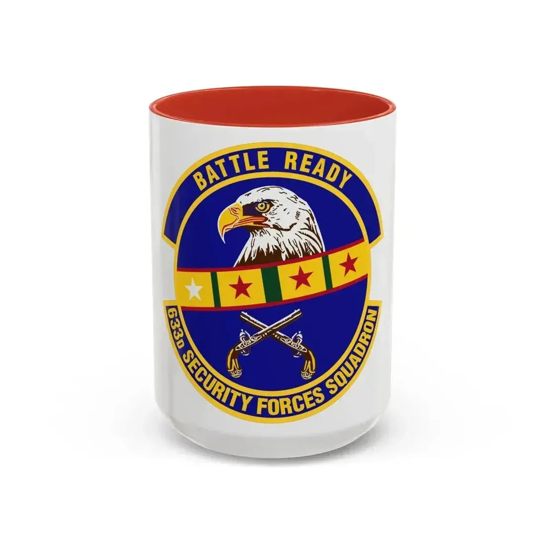 633d Security Forces Squadron (U.S. Air Force) Accent Coffee Mug 15oz Red - Go Mug Yourself