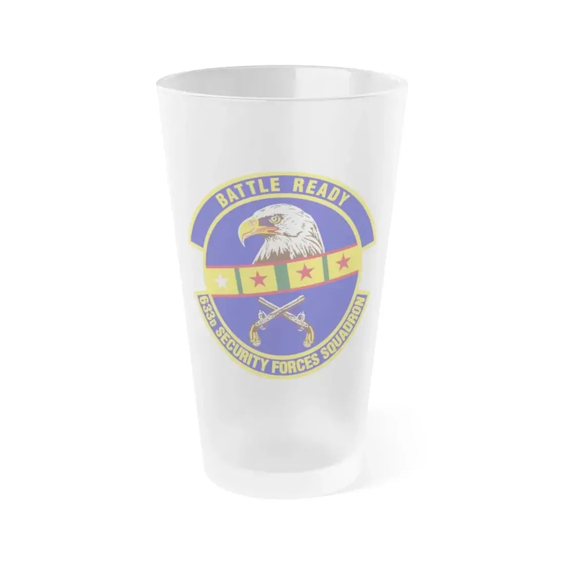 633d Security Forces Squadron (U.S. Air Force) Frosted Pint Glass 16oz 16oz Frosted - Go Mug Yourself