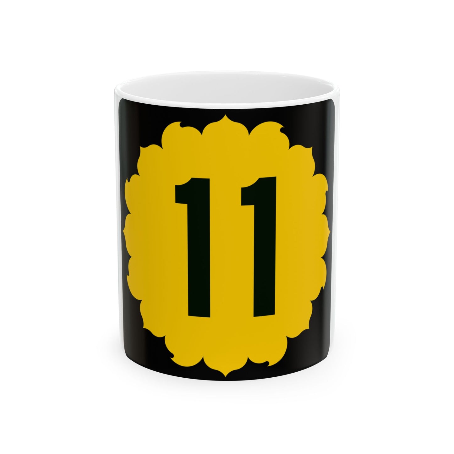 K-11 (Kansas) (Road Sign) White Coffee Mug