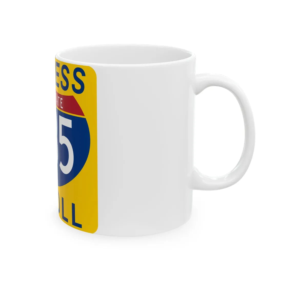 635 Express Lane free (Texas) (Road Sign) White Coffee Mug - Go Mug Yourself