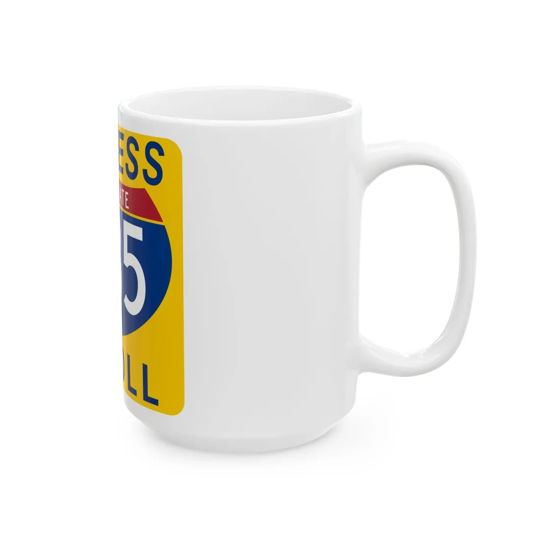 635 Express Lane free (Texas) (Road Sign) White Coffee Mug - Go Mug Yourself