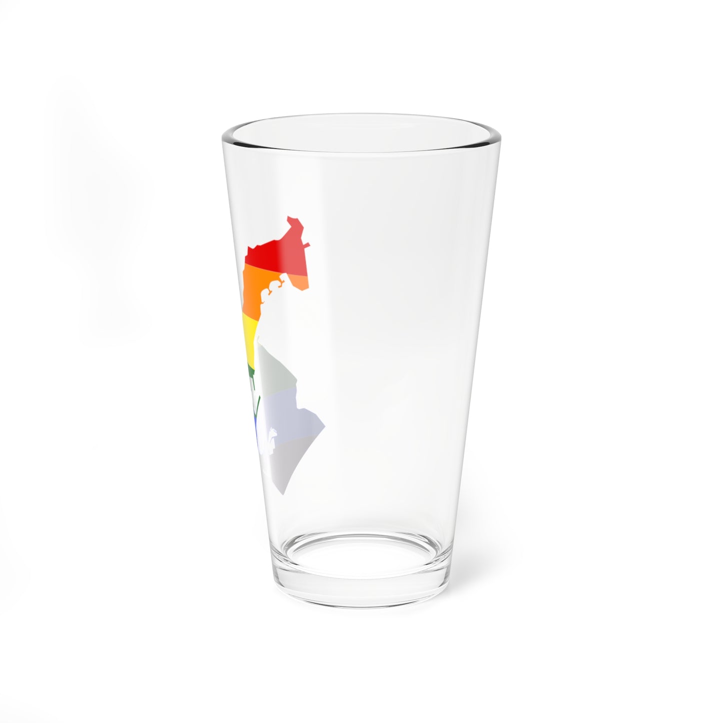 LGBT flag map of Monaco (Monaco) Pint Glass 16oz