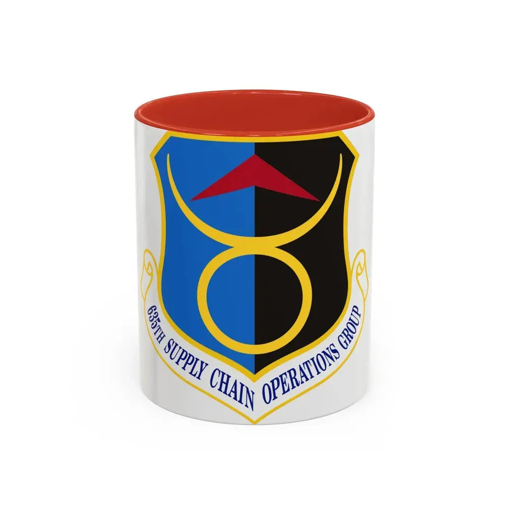 635th Supply Chain Operations Group (U.S. Air Force) Accent Coffee Mug 11oz Red - Go Mug Yourself