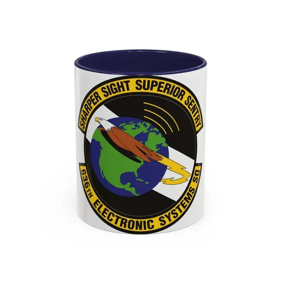 636th Electronic Systems Squadron (U.S. Air Force) Accent Coffee Mug 11oz Navy - Go Mug Yourself