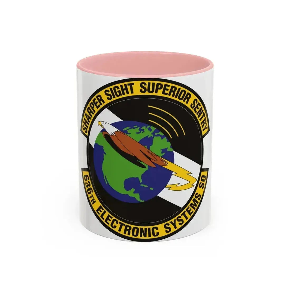 636th Electronic Systems Squadron (U.S. Air Force) Accent Coffee Mug 11oz Pink - Go Mug Yourself