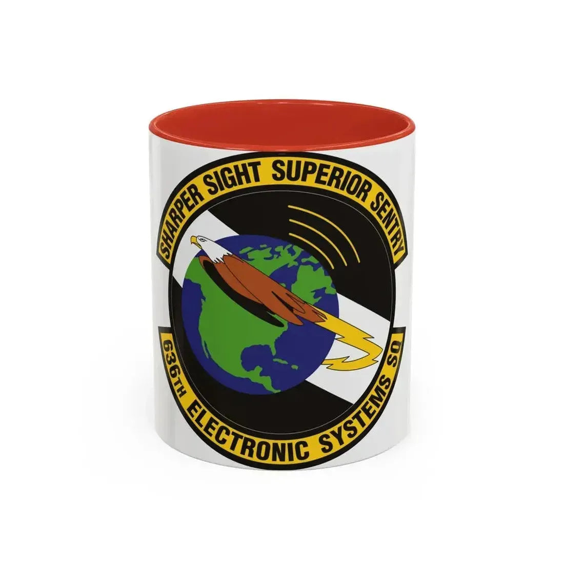 636th Electronic Systems Squadron (U.S. Air Force) Accent Coffee Mug 11oz Red - Go Mug Yourself