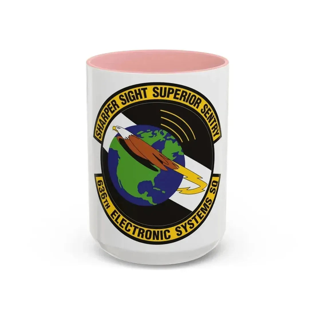 636th Electronic Systems Squadron (U.S. Air Force) Accent Coffee Mug 15oz Pink - Go Mug Yourself