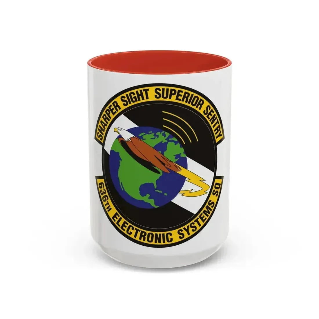636th Electronic Systems Squadron (U.S. Air Force) Accent Coffee Mug 15oz Red - Go Mug Yourself