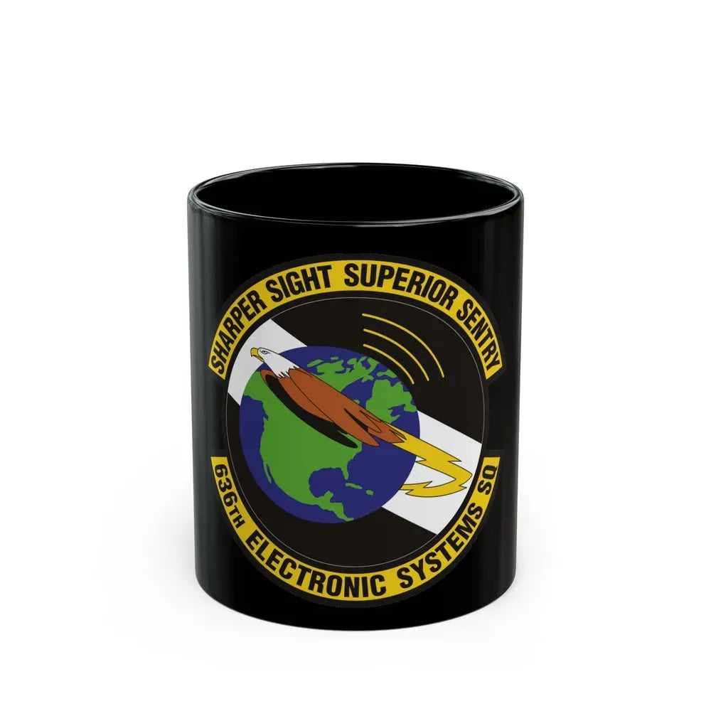 636th Electronic Systems Squadron (U.S. Air Force) Black Coffee Mug 11oz - Go Mug Yourself
