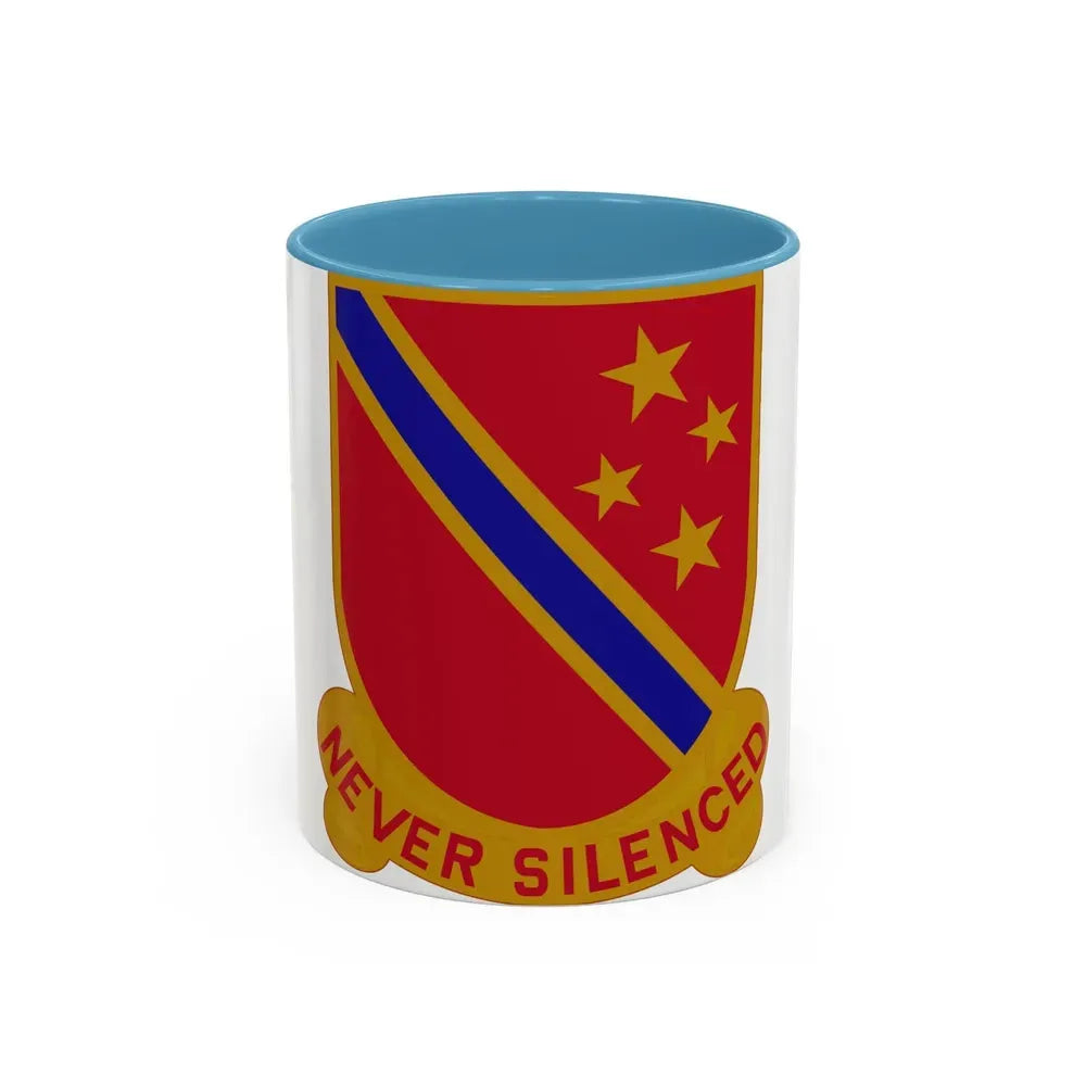 636th Field Artillery Battalion (U.S. Army) Accent Coffee Mug 11oz Light Blue - Go Mug Yourself