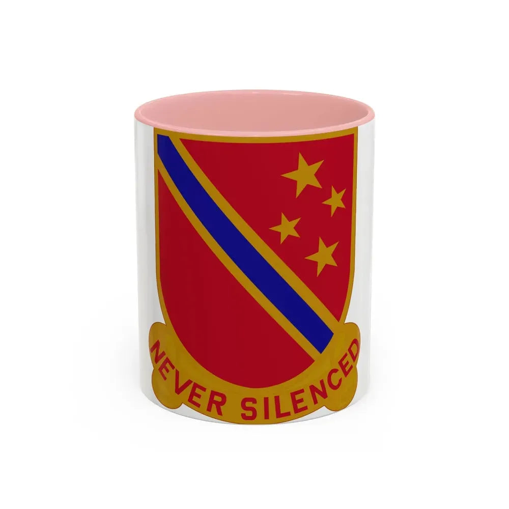 636th Field Artillery Battalion (U.S. Army) Accent Coffee Mug 11oz Pink - Go Mug Yourself