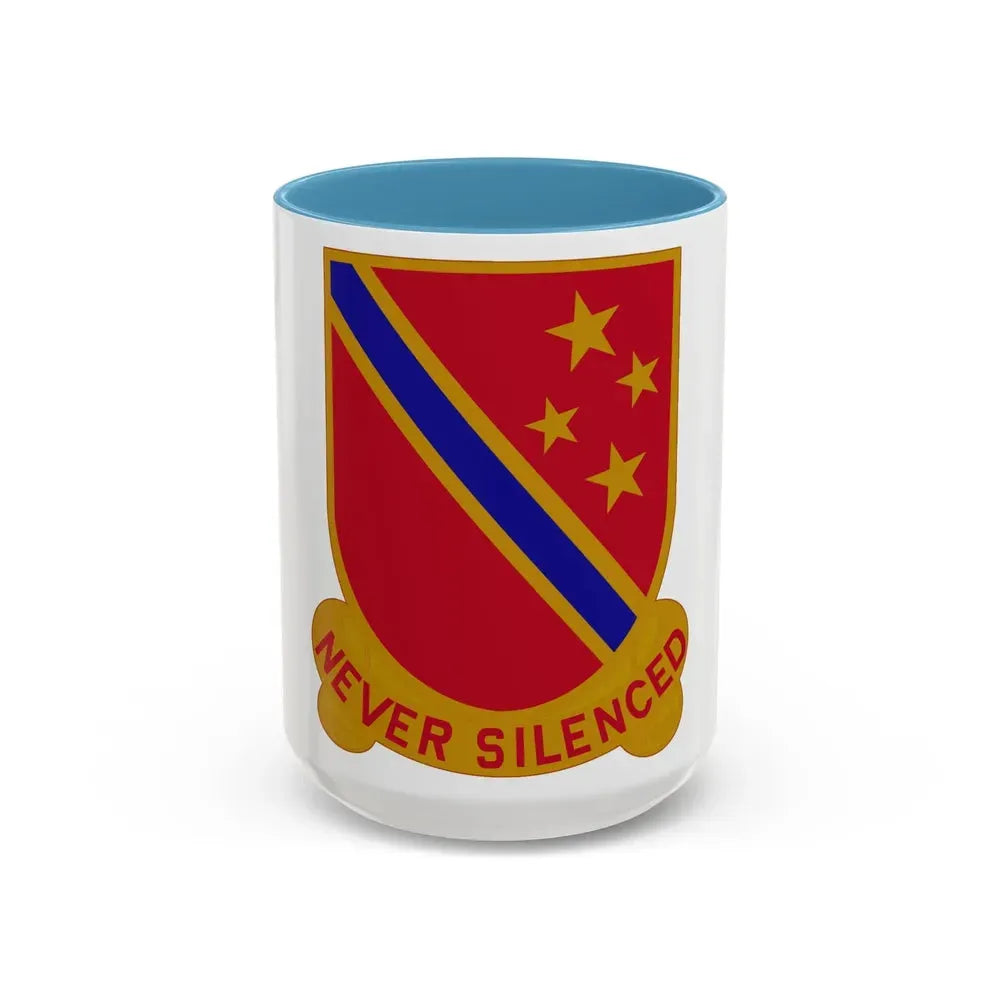 636th Field Artillery Battalion (U.S. Army) Accent Coffee Mug 15oz Light Blue - Go Mug Yourself