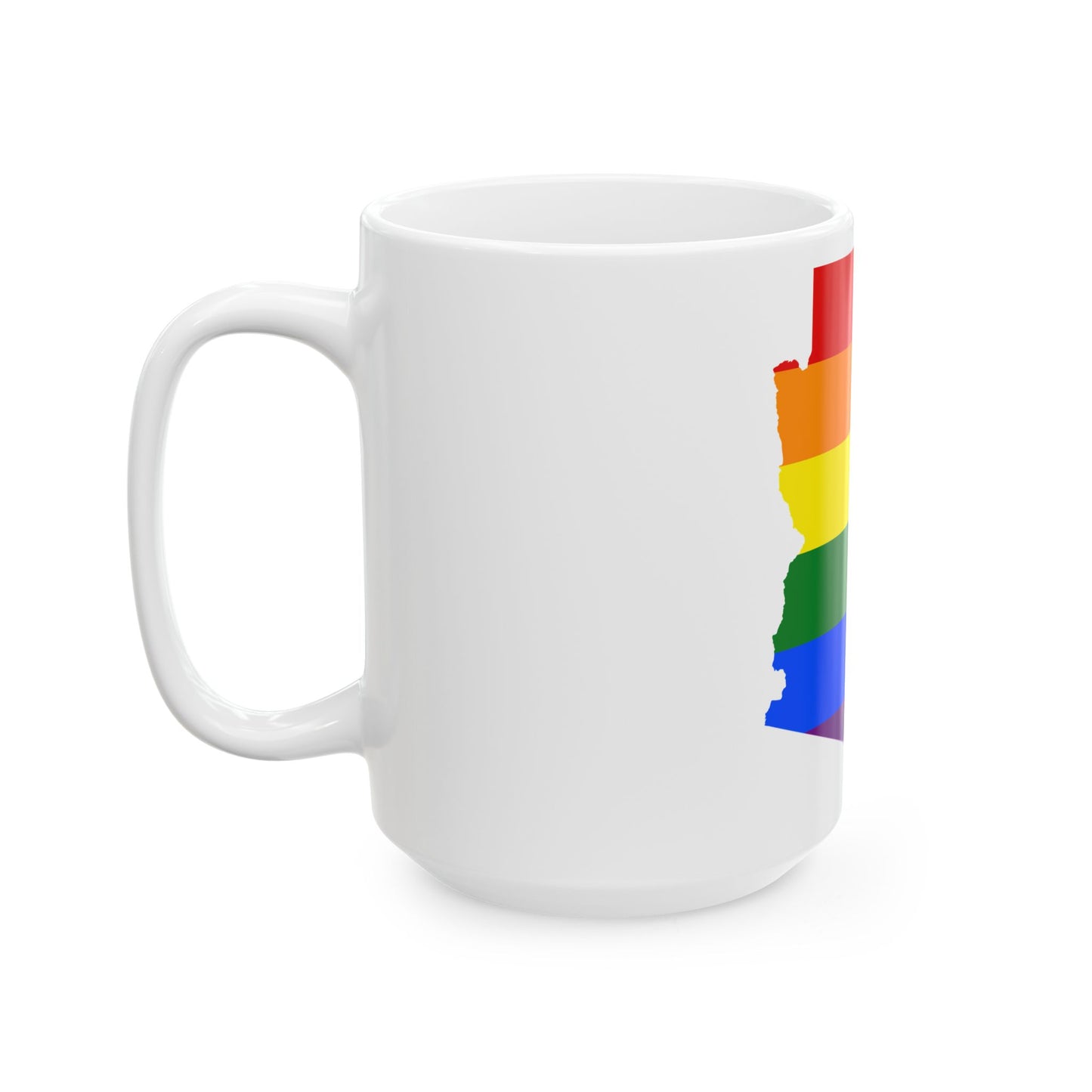 LGBT flag map of Arizona (United States) White Coffee Mug