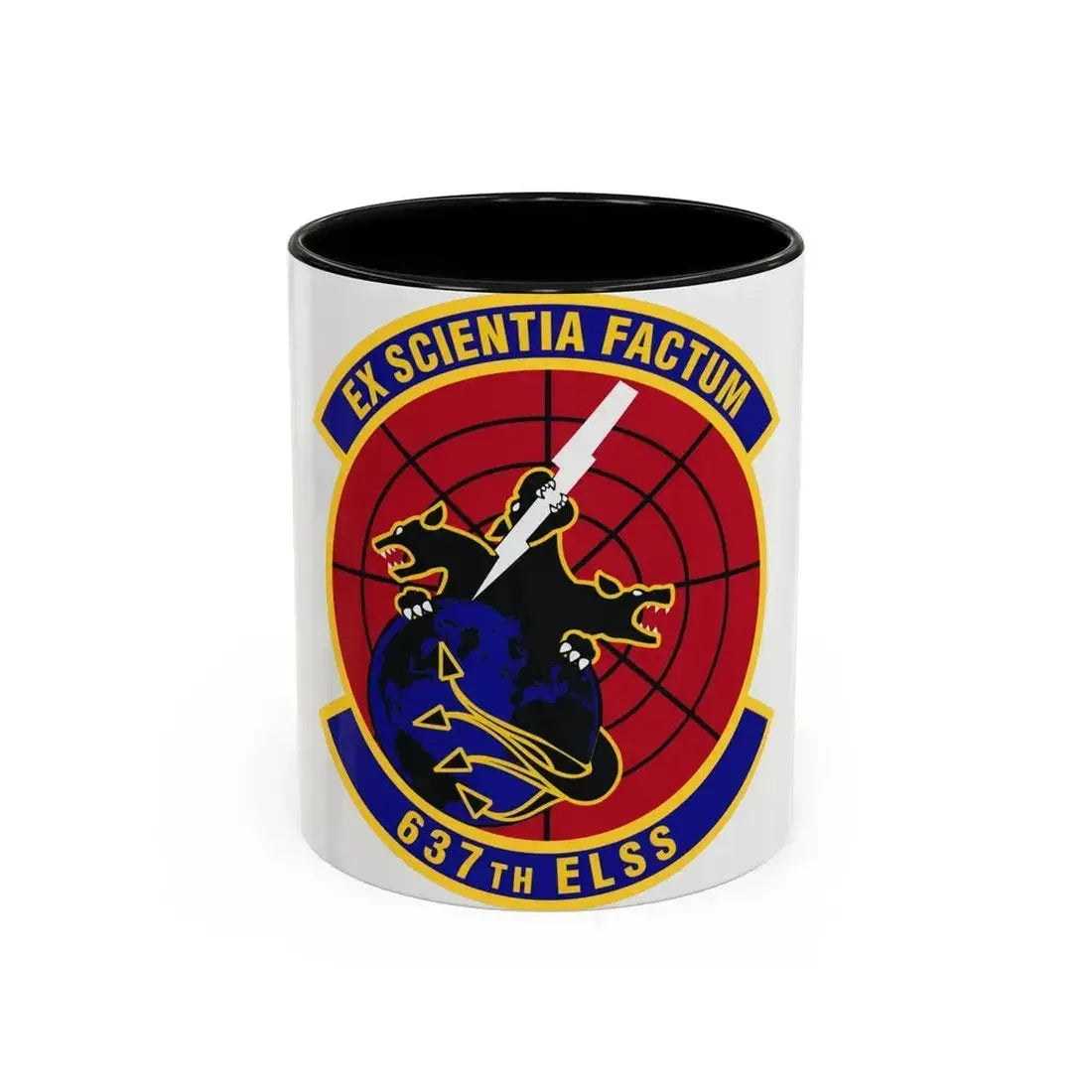 637th Electronic Systems Squadron (U.S. Air Force) Accent Coffee Mug 11oz Black - Go Mug Yourself