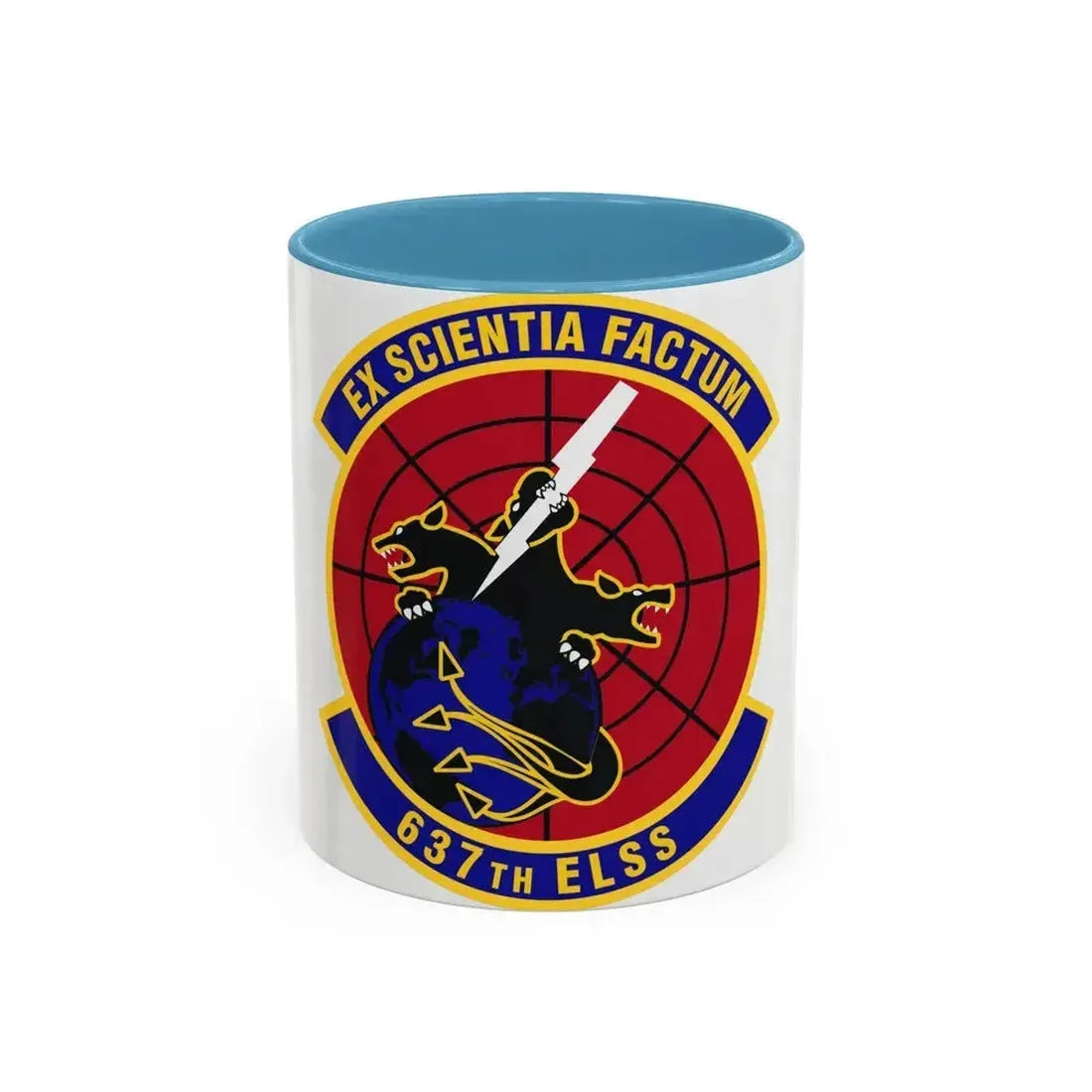 637th Electronic Systems Squadron (U.S. Air Force) Accent Coffee Mug 11oz Light Blue - Go Mug Yourself