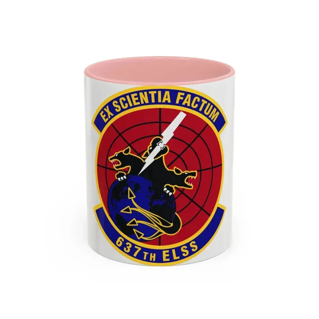 637th Electronic Systems Squadron (U.S. Air Force) Accent Coffee Mug 11oz Pink - Go Mug Yourself