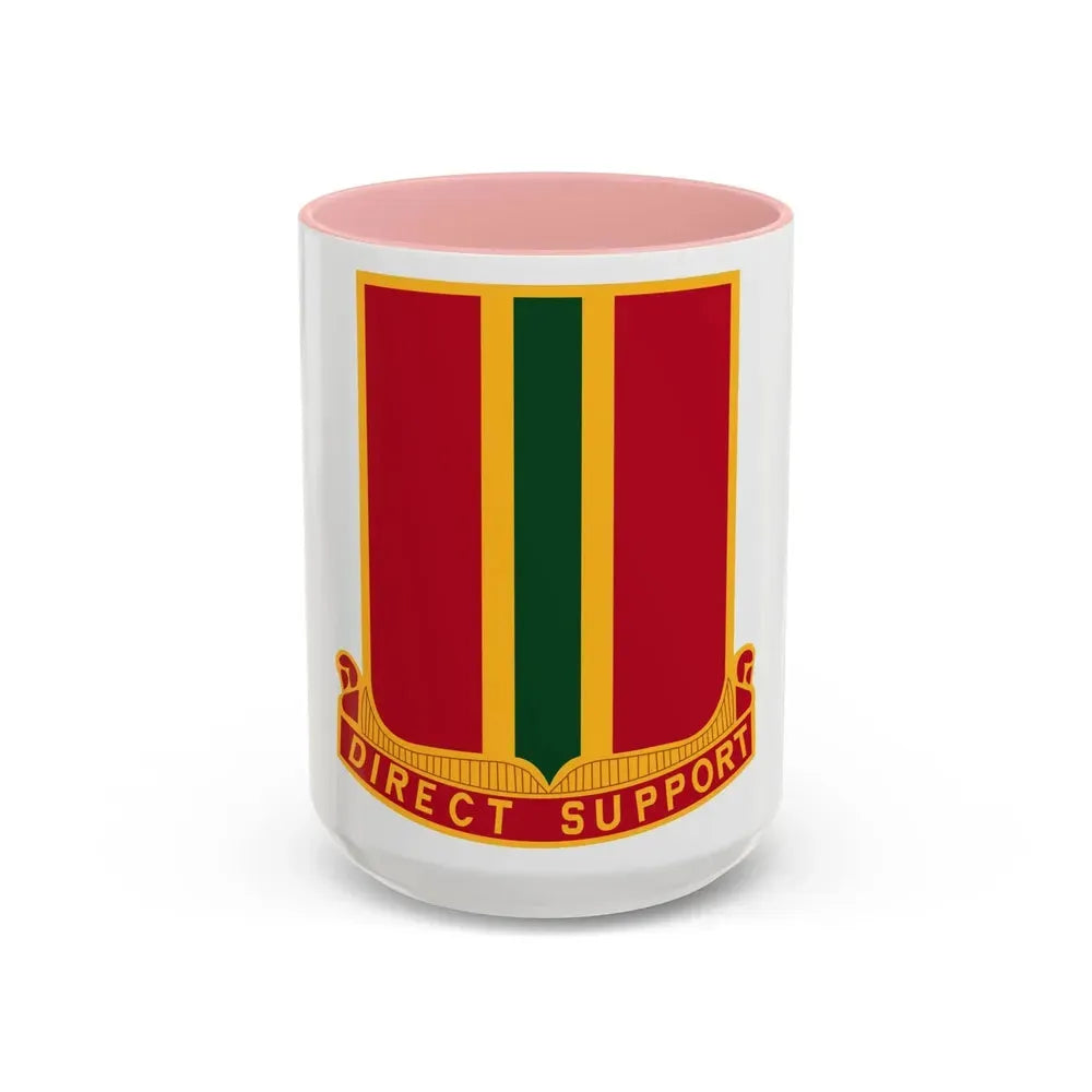637th Field Artillery Battalion (U.S. Army) Accent Coffee Mug 15oz Pink - Go Mug Yourself