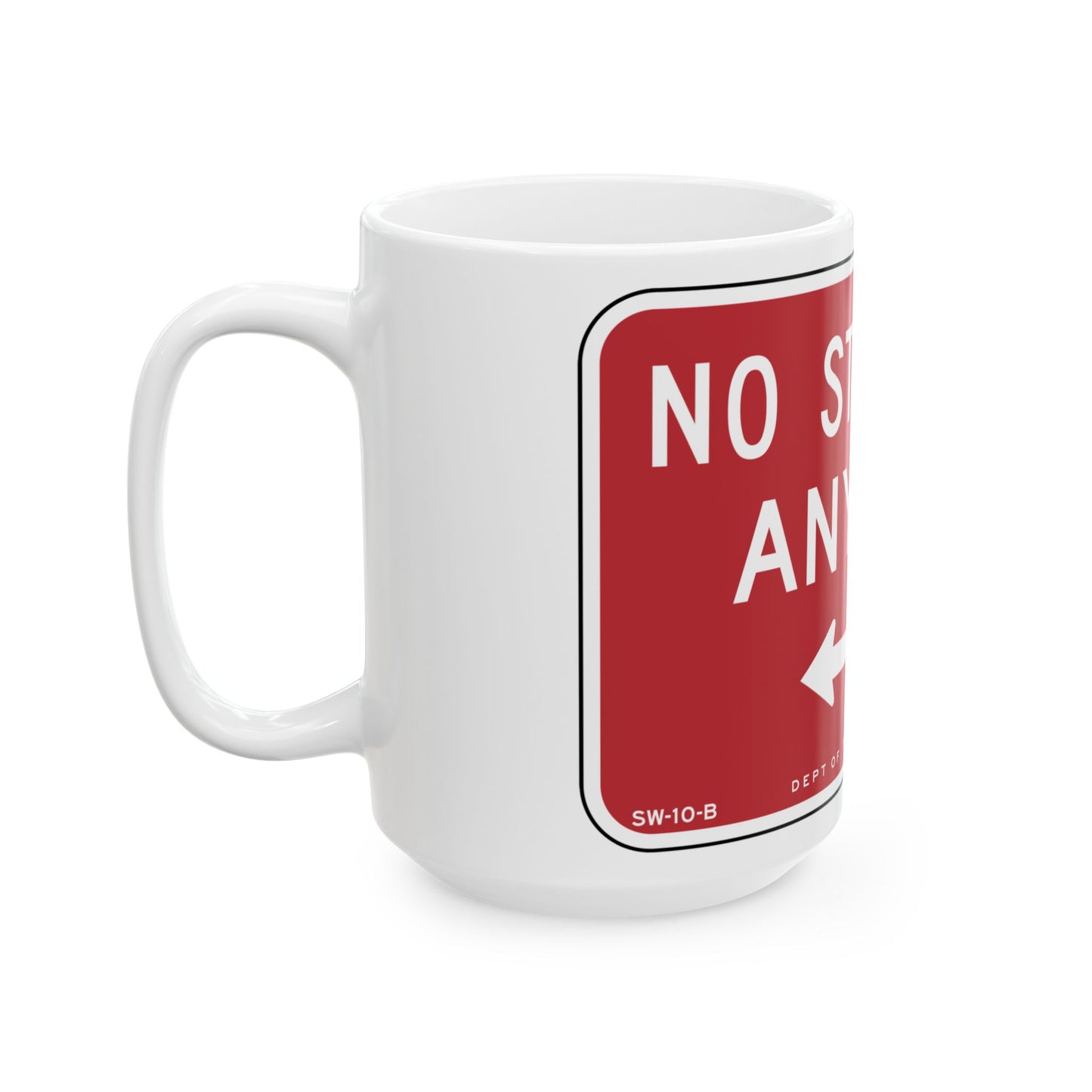 NYCDOT SP10-B (New York) (Road Sign) White Coffee Mug