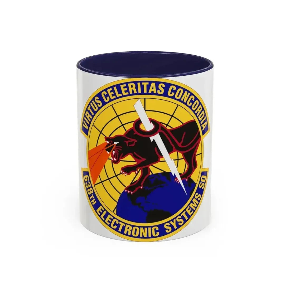 638th Electronic Systems Squadron (U.S. Air Force) Accent Coffee Mug 11oz Navy - Go Mug Yourself