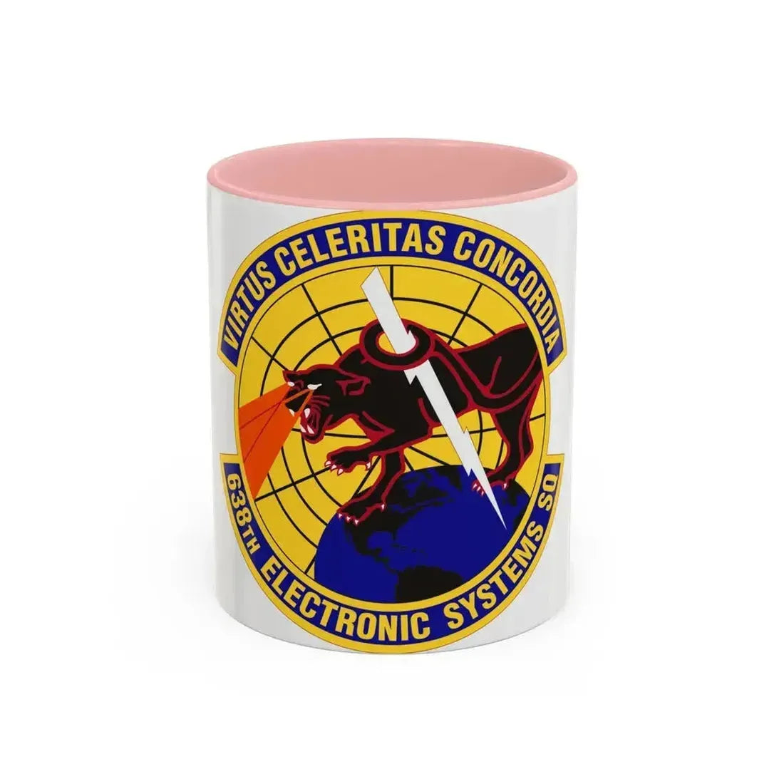 638th Electronic Systems Squadron (U.S. Air Force) Accent Coffee Mug 11oz Pink - Go Mug Yourself