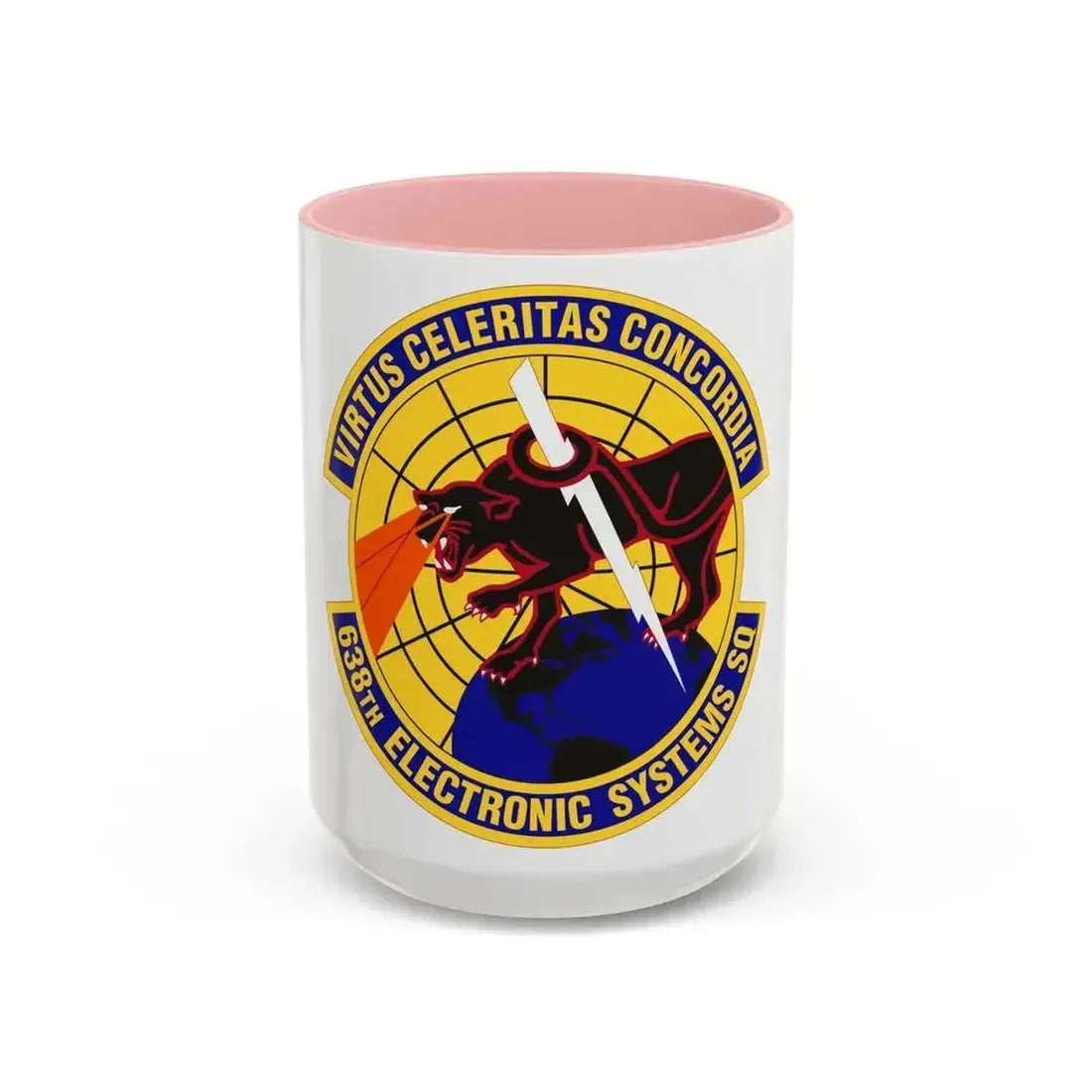638th Electronic Systems Squadron (U.S. Air Force) Accent Coffee Mug 15oz Pink - Go Mug Yourself