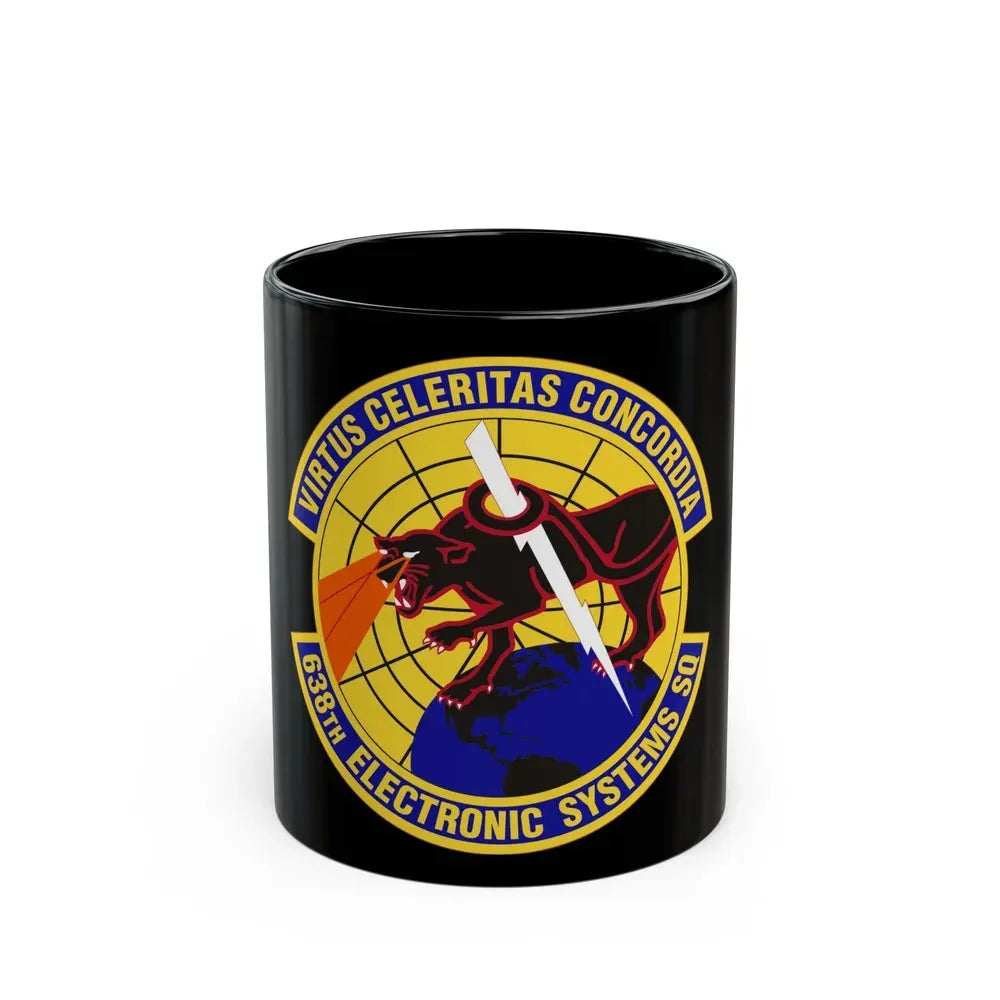 638th Electronic Systems Squadron (U.S. Air Force) Black Coffee Mug 11oz - Go Mug Yourself