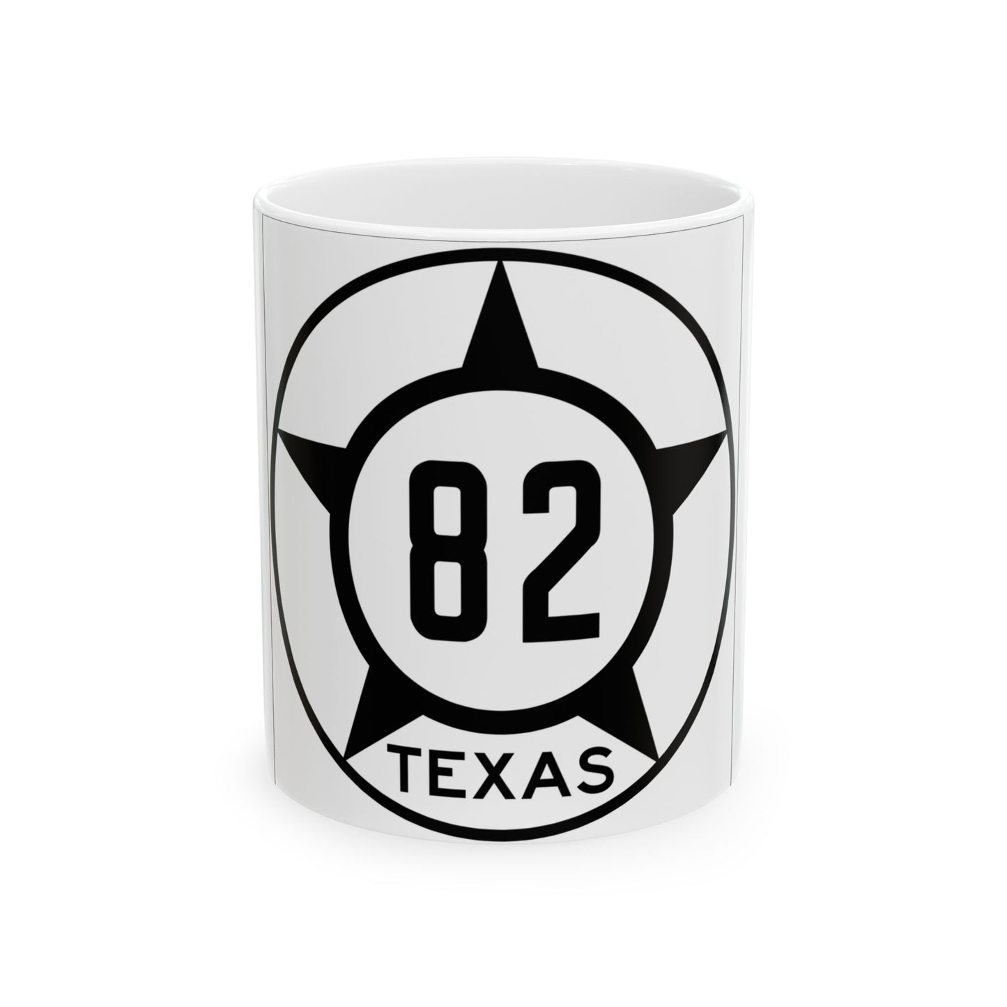 Old Texas 82 (Texas) (Road Sign) White Coffee Mug