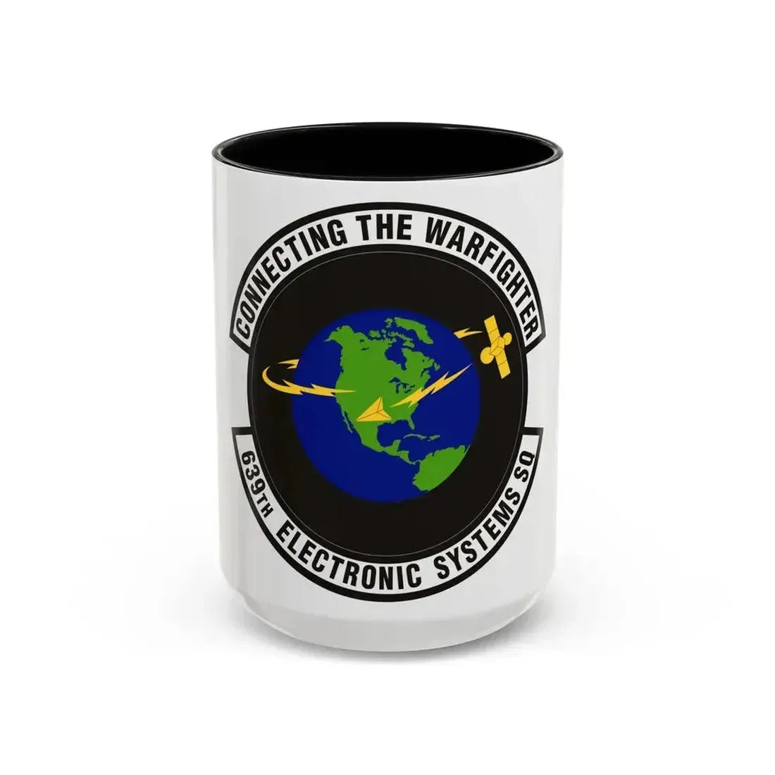 639th Electronic Systems Squadron (U.S. Air Force) Accent Coffee Mug 15oz Black - Go Mug Yourself