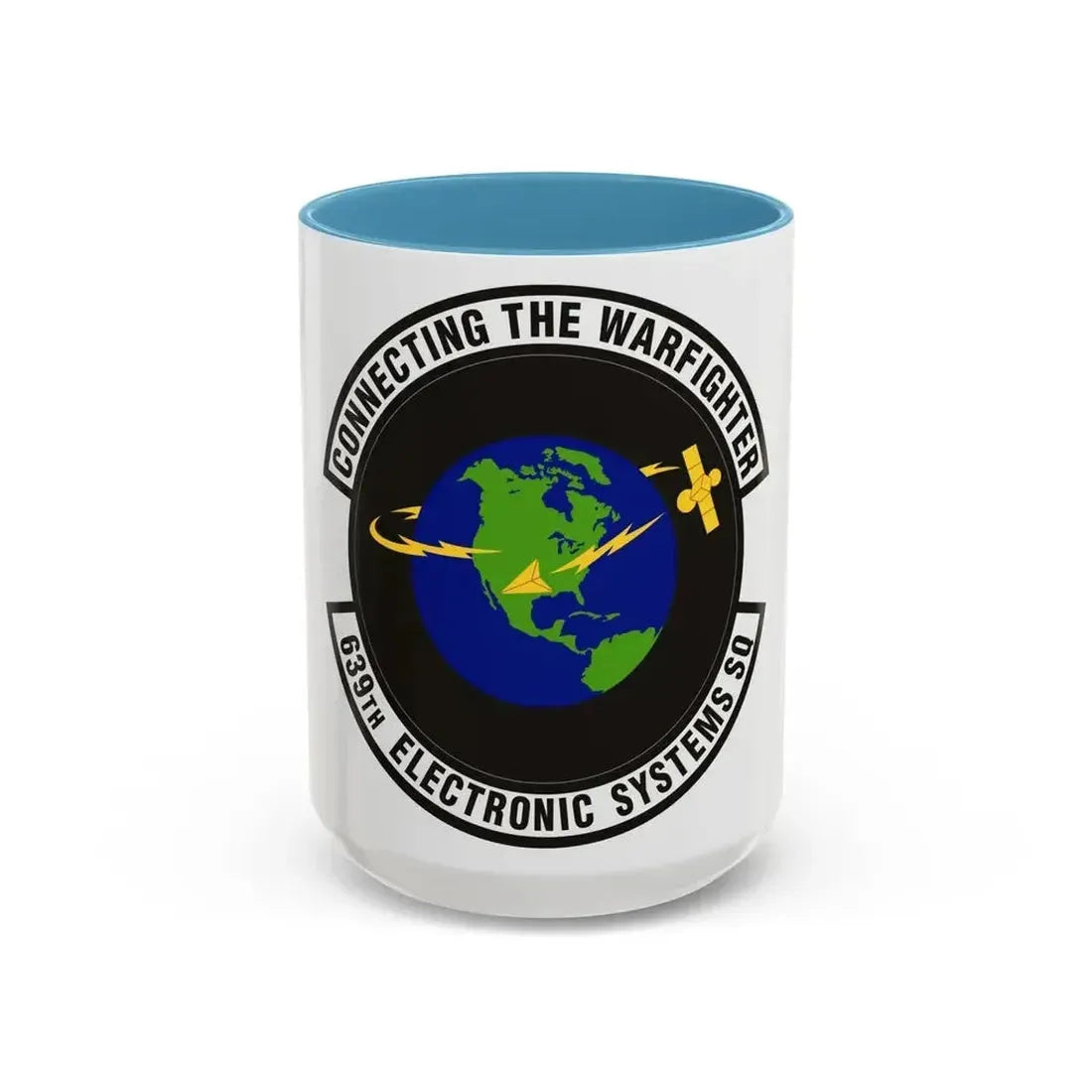 639th Electronic Systems Squadron (U.S. Air Force) Accent Coffee Mug 15oz Light Blue - Go Mug Yourself