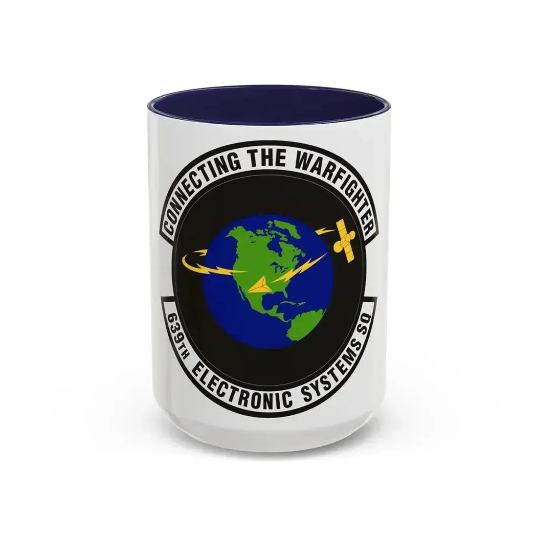 639th Electronic Systems Squadron (U.S. Air Force) Accent Coffee Mug 15oz Navy - Go Mug Yourself