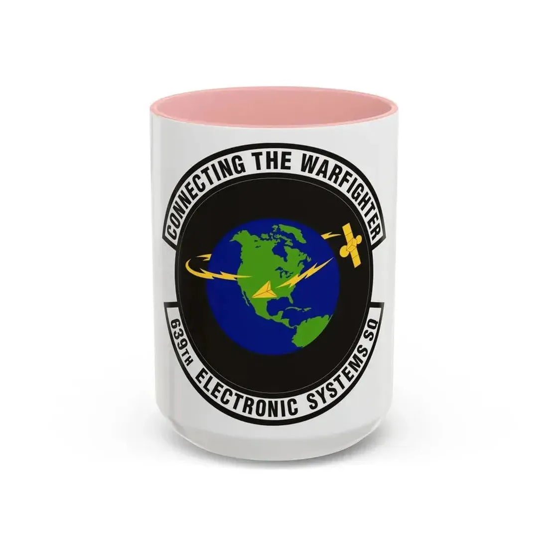 639th Electronic Systems Squadron (U.S. Air Force) Accent Coffee Mug 15oz Pink - Go Mug Yourself