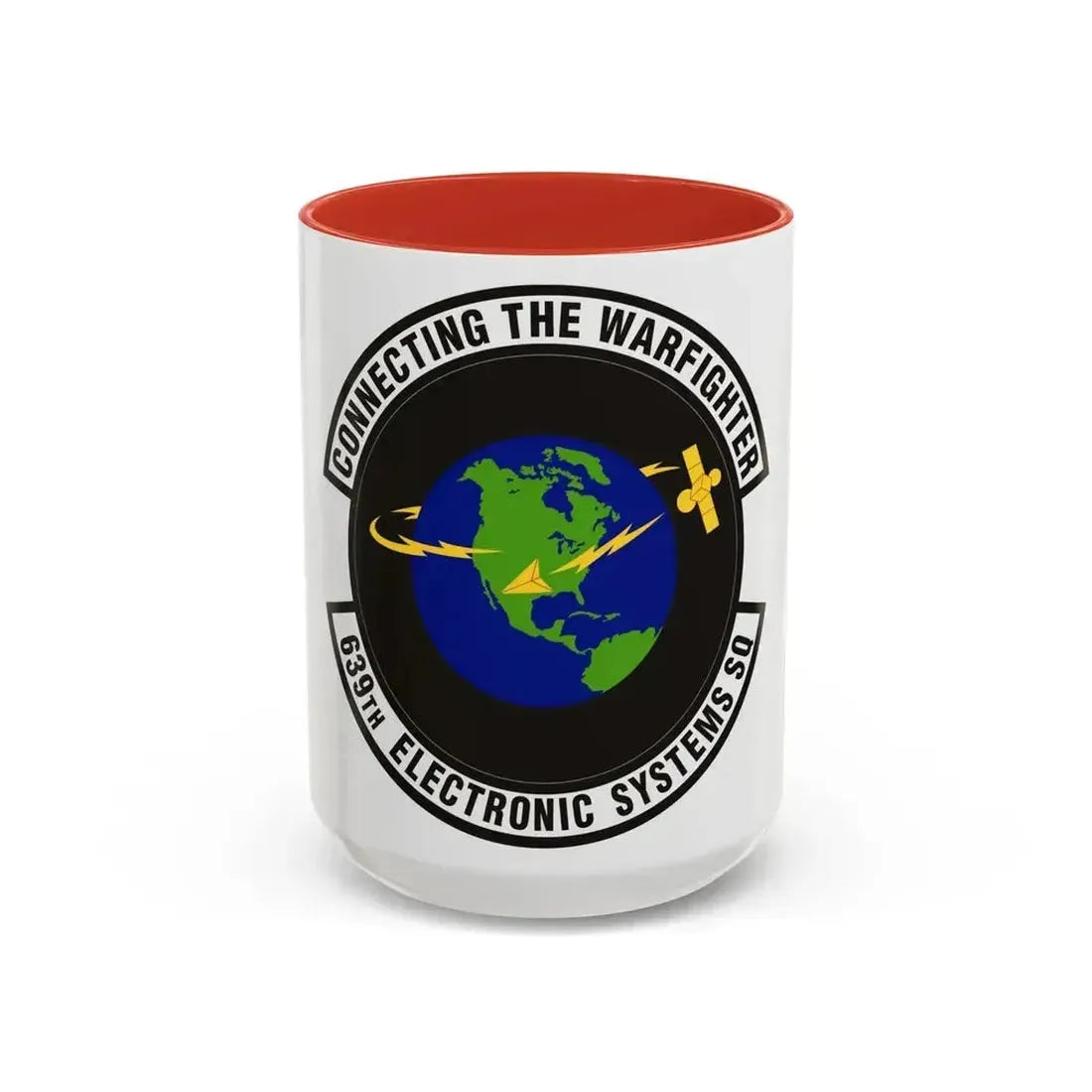 639th Electronic Systems Squadron (U.S. Air Force) Accent Coffee Mug 15oz Red - Go Mug Yourself