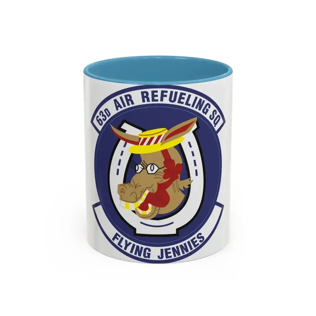 63d Air Refueling Squadron (U.S. Air Force) Accent Coffee Mug 11oz Light Blue - Go Mug Yourself