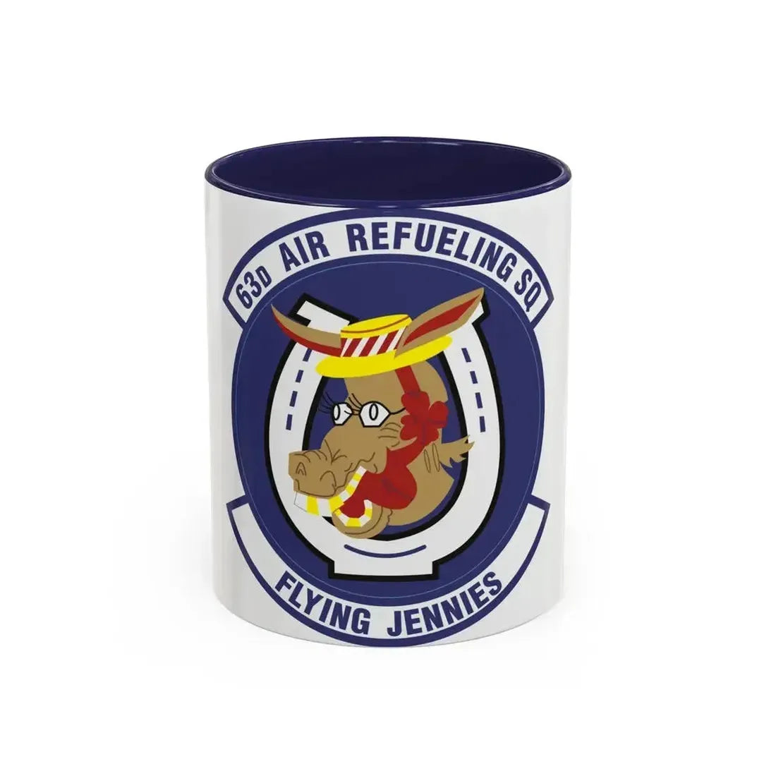 63d Air Refueling Squadron (U.S. Air Force) Accent Coffee Mug 11oz Navy - Go Mug Yourself