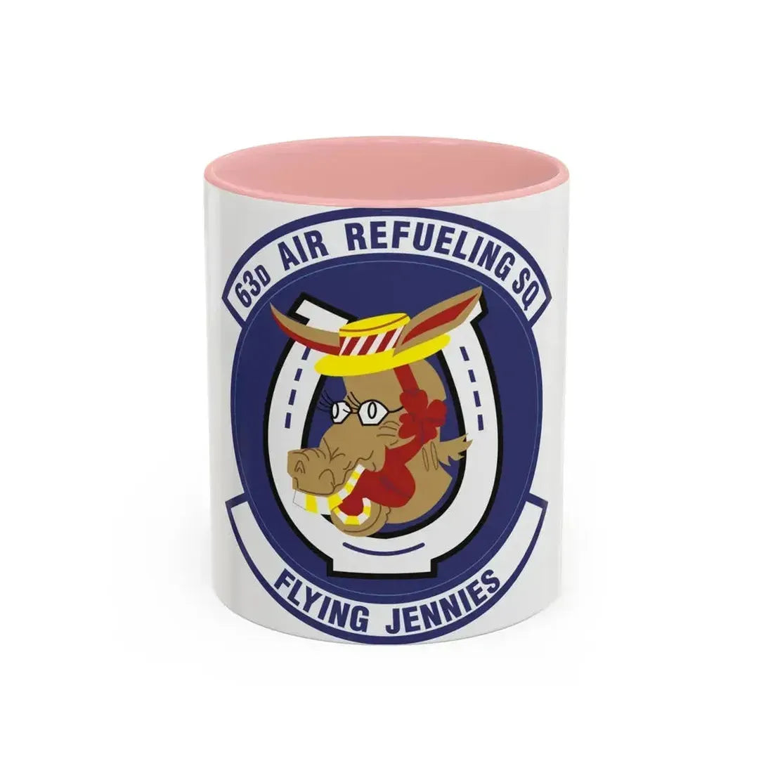63d Air Refueling Squadron (U.S. Air Force) Accent Coffee Mug 11oz Pink - Go Mug Yourself