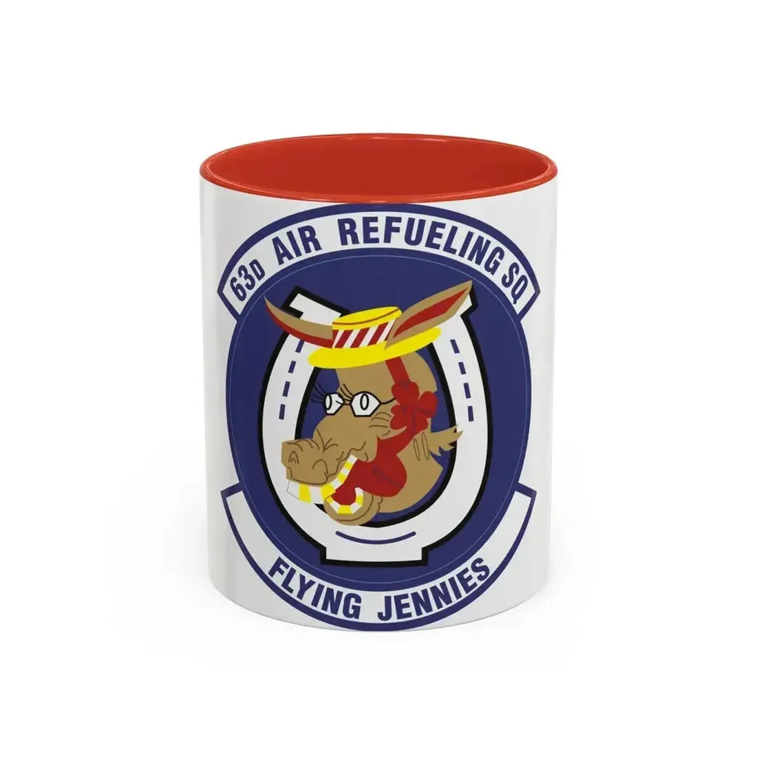 63d Air Refueling Squadron (U.S. Air Force) Accent Coffee Mug 11oz Red - Go Mug Yourself