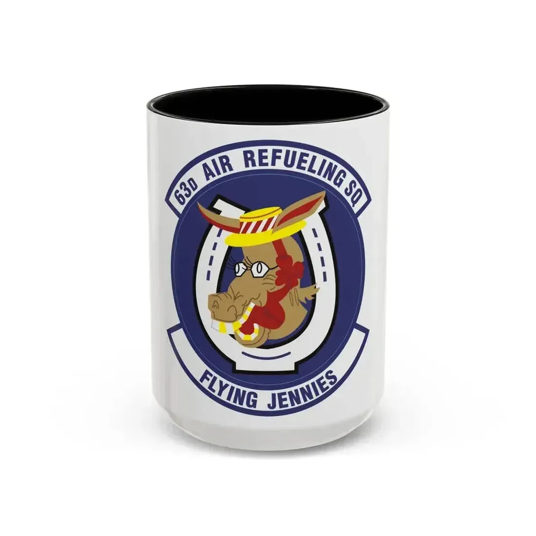 63d Air Refueling Squadron (U.S. Air Force) Accent Coffee Mug 15oz Black - Go Mug Yourself
