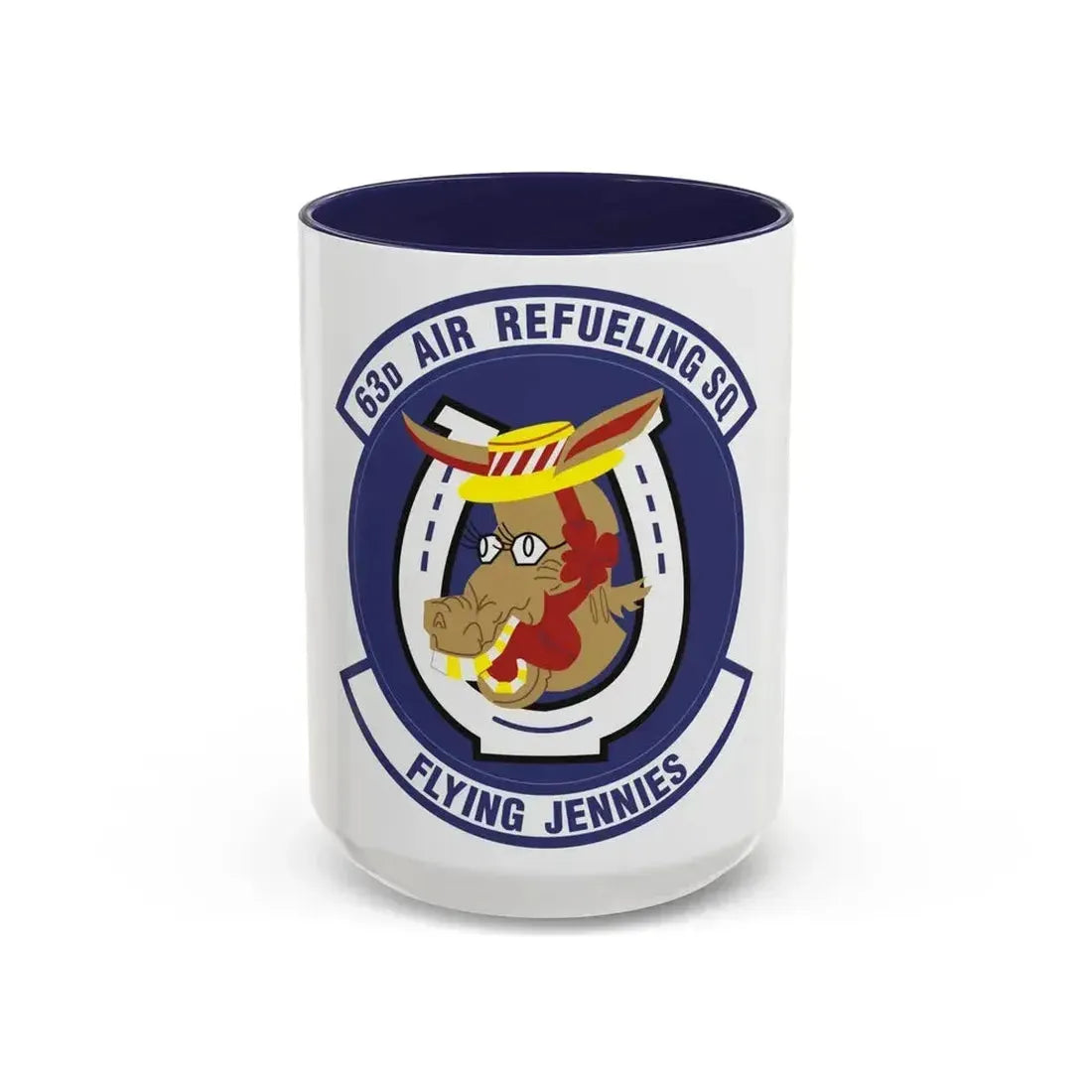 63d Air Refueling Squadron (U.S. Air Force) Accent Coffee Mug 15oz Navy - Go Mug Yourself
