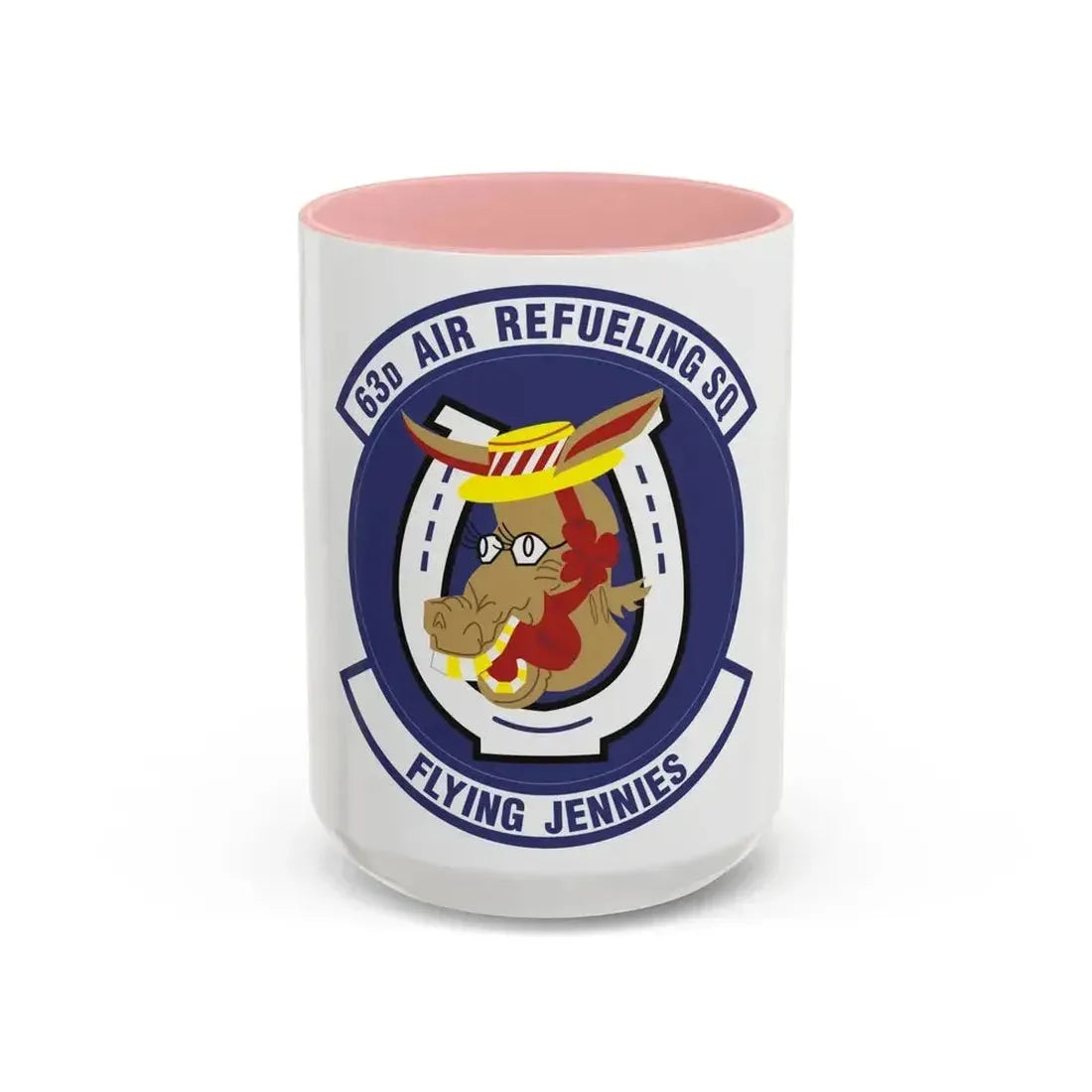 63d Air Refueling Squadron (U.S. Air Force) Accent Coffee Mug 15oz Pink - Go Mug Yourself