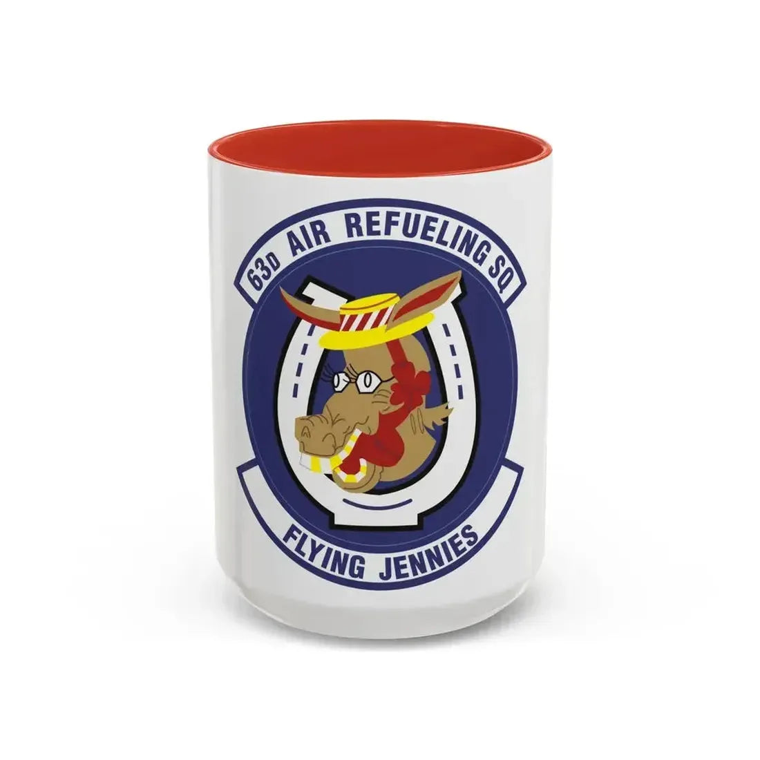 63d Air Refueling Squadron (U.S. Air Force) Accent Coffee Mug 15oz Red - Go Mug Yourself