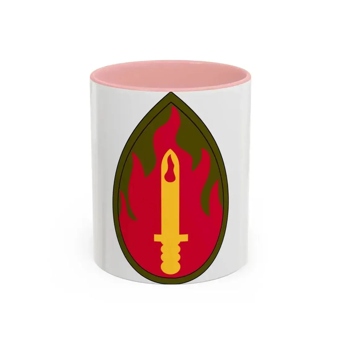 63rd Infantry Division SSI (U.S. Army) Accent Coffee Mug 11oz Pink - Go Mug Yourself