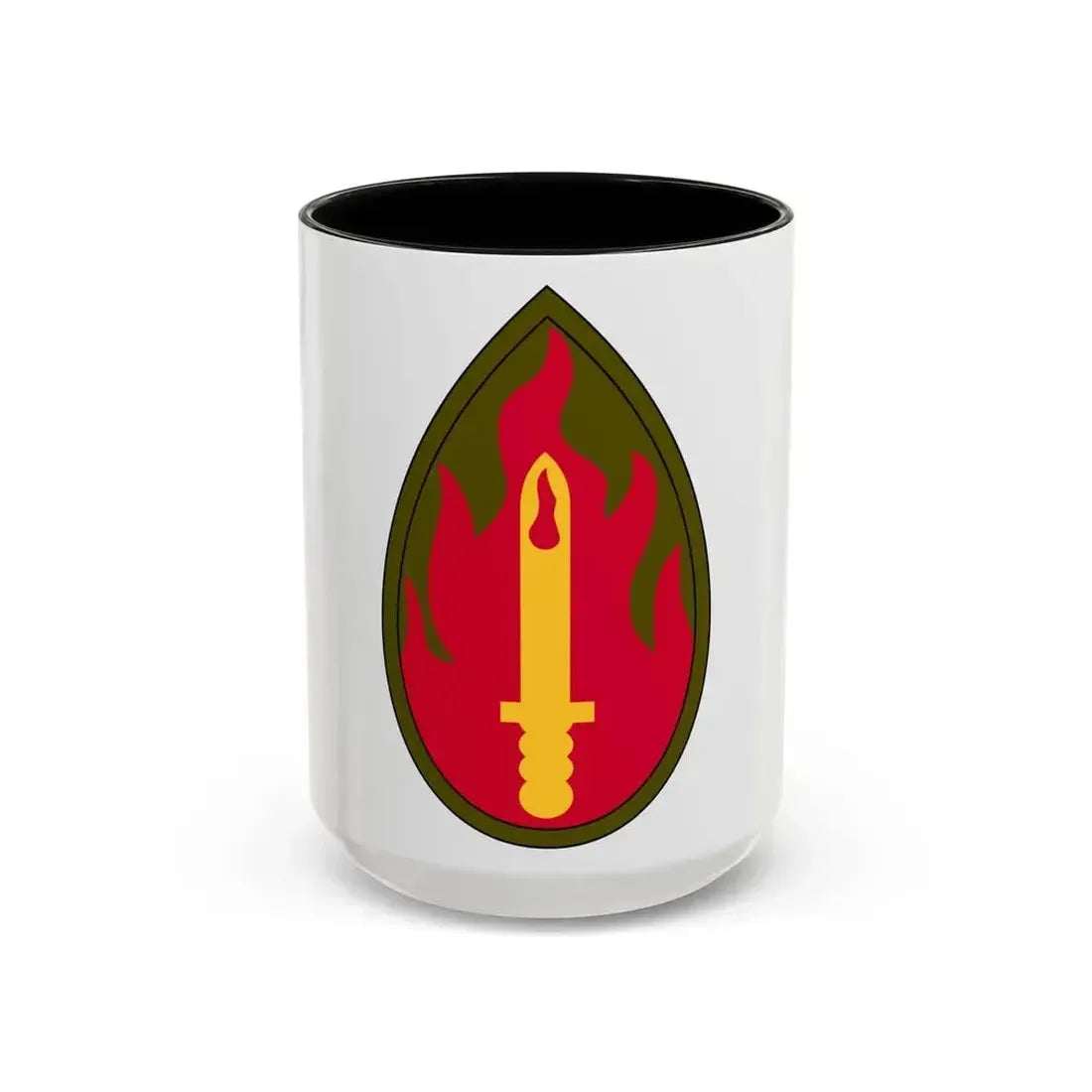 63rd Infantry Division SSI (U.S. Army) Accent Coffee Mug 15oz Black - Go Mug Yourself