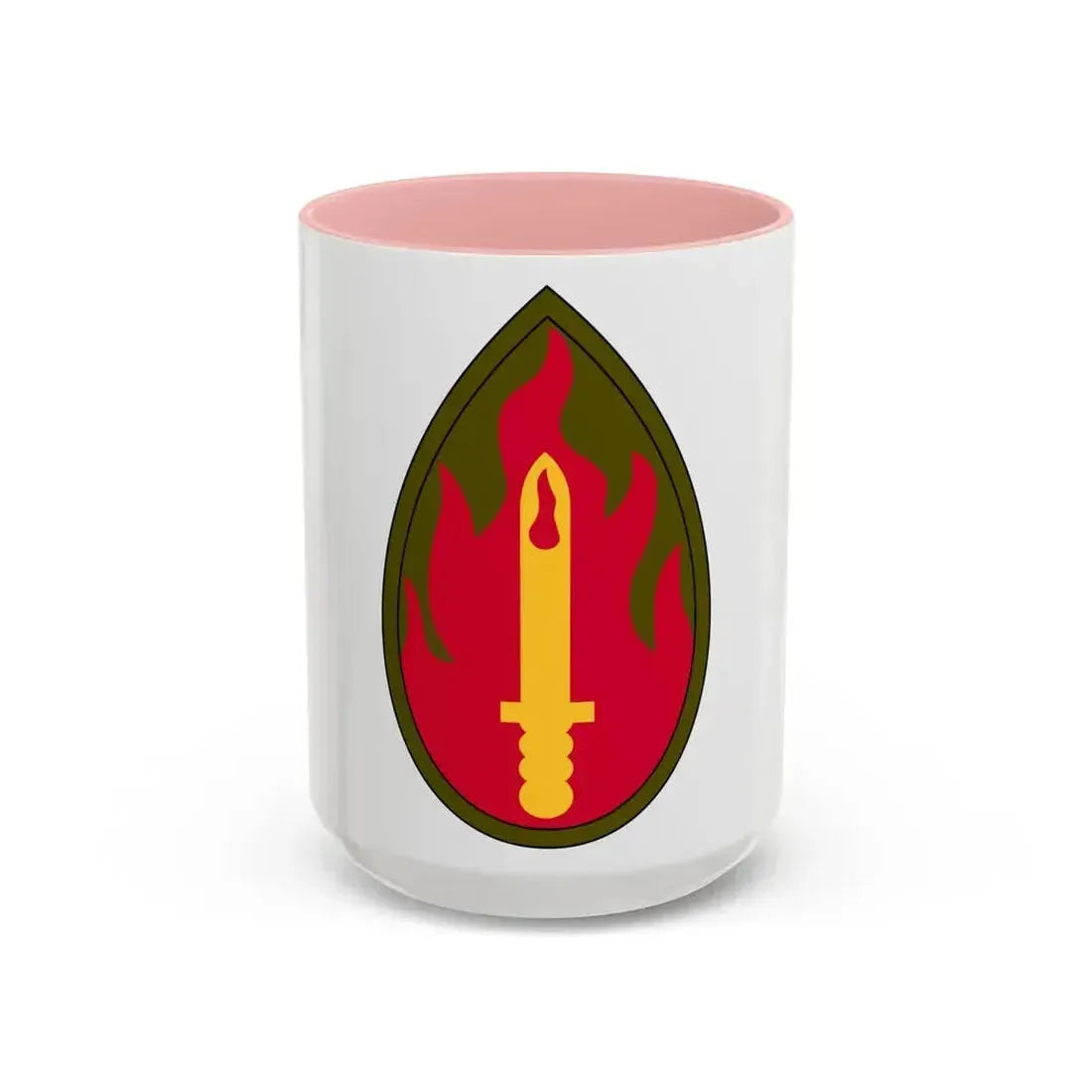 63rd Infantry Division SSI (U.S. Army) Accent Coffee Mug 15oz Pink - Go Mug Yourself